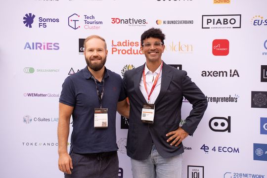 Sami at the partners wall of AI Summit Barcelona 2026